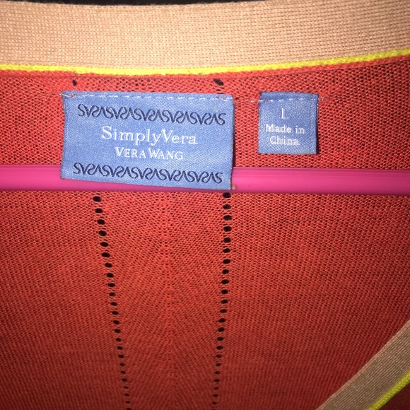 VERA WANG Orange light weight sweater - Picture 2 of 4